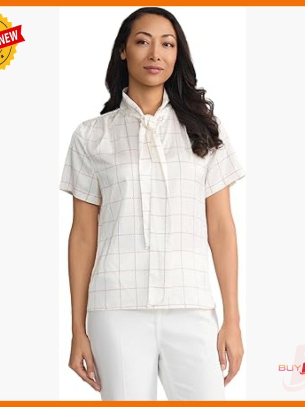 Short Sleeve Tie Front Satin Top, Regular Fit, Work & Everyday Blouse